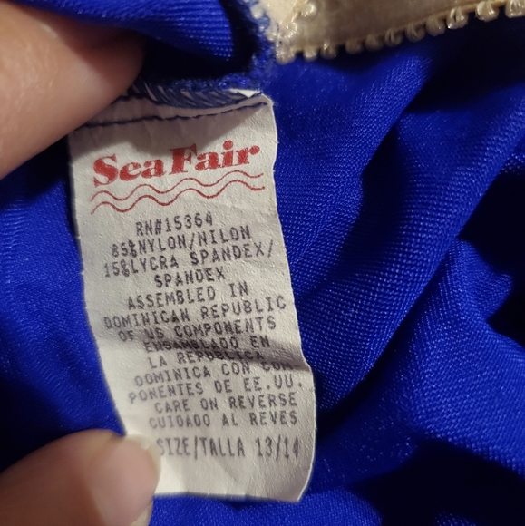 Blue and gold swimsuit - Picture 6 of 6